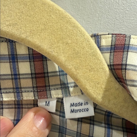 Faconnable Men's Casual Plaid Shirt - Red and White - Picture 3 of 6